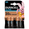 Батарейка Duracell Ultra LR06 AA, 4 шт