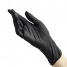 Перчатки нитриловые текстурированные на пальцах Benovy (50 пар), чёрные, размер M