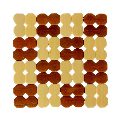 Подставка под горячее бамбук &quot;Клетка&quot; 13*13см