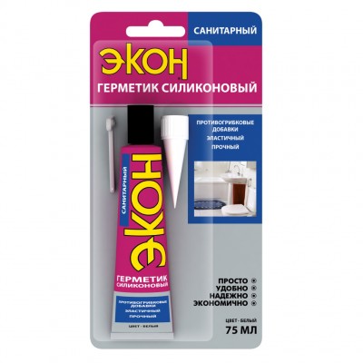 Герметик санитарный «Экон», белый, 75 мл