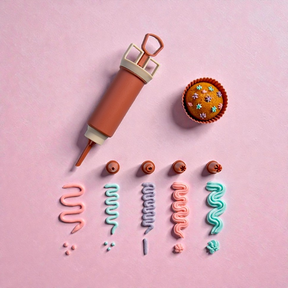 Шприц кулинарный 5 насадок WH001A