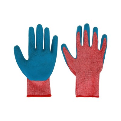 Перчатки нейлоновые с рифленым латексом подвес (240/12)