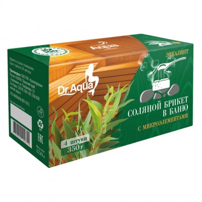 Соляной брикет в баню с микроэлементами Dr.Aqua Эвкалипт, 350 г