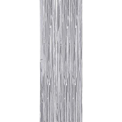 Дождик 100х9см, ПВХ, серебро