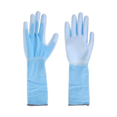 Перчатки полиэстер с ПУ полуоблив, удлиненный манжет, р.9, 35см, 35г подвес (12)