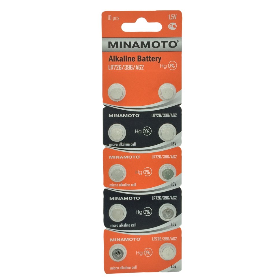 Батарейка Minamoto AG2/LR726/397, бл/10 
