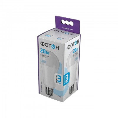 Лампа светодиодная ФОТОН LED A60 20W E27 6500K