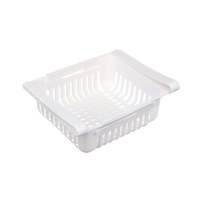 Контейнер раздвижной в холодильник, полипропилен, 20,5-28х16,5х7,5h см, белый