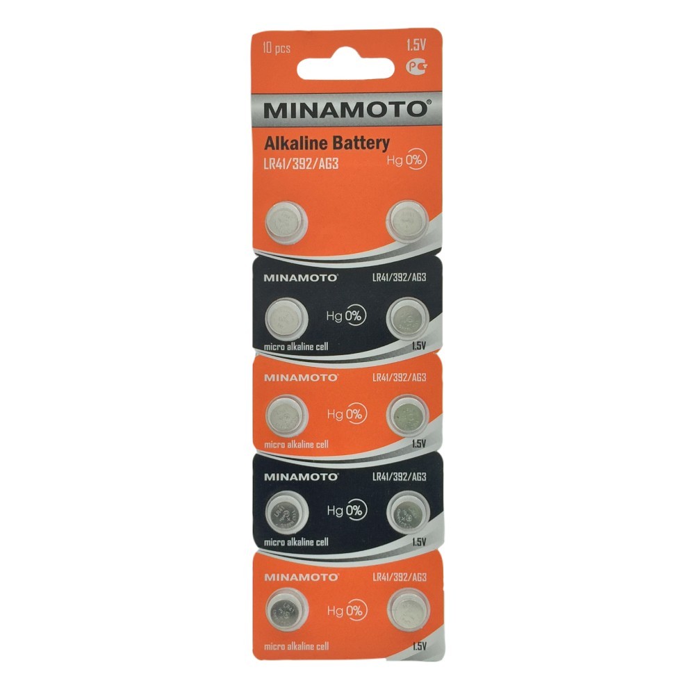Батарейка Minamoto AG3/LR41/392, бл/10 