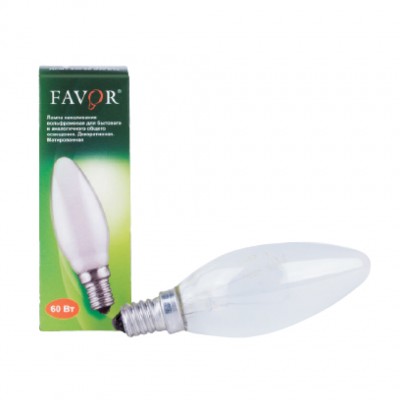 Лампа накаливания Favor B36 60W E14