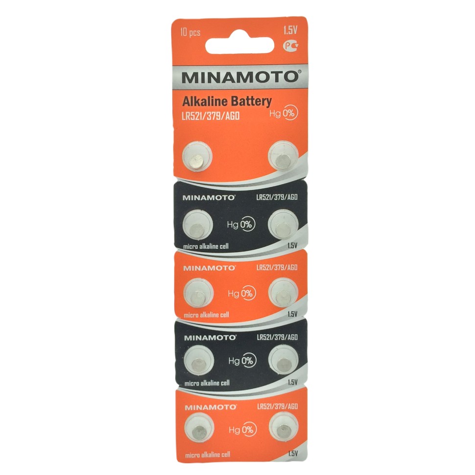 Батарейка Minamoto AG0/LR521/379, 10 шт