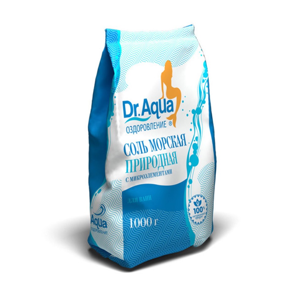 Соль морская для ванн Dr.Aqua Природная, 1000 г
