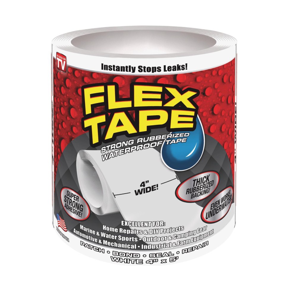 Клейкая лента сверхсильная Flex Tape белая, 10х152 см