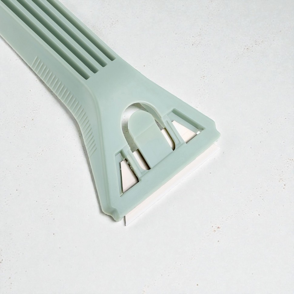 Скребок для стеклокерамики, 14х6см, нерж.сталь, полипропилен