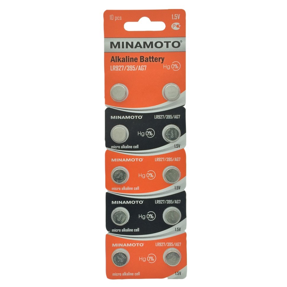 Батарейка Minamoto AG7/LR927/395, бл/10 
