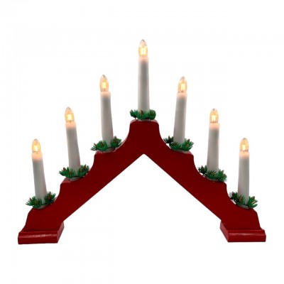Электрогирлянда подсвечник на 7 свечей дерево 39*30*5см 859327 (12)