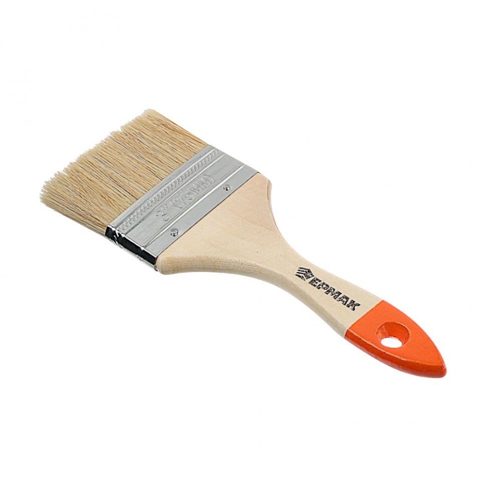 Кисть малярная плоская "Стандарт" нат. щетина 3" (75мм)