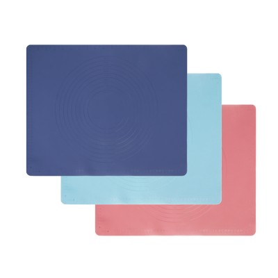 Коврик силиконовый для раскатки теста, 50х40 см, 3 цвета Mix