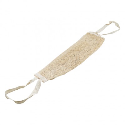 Мочалка из люфы 10*40 см с ручками пресованная (100)