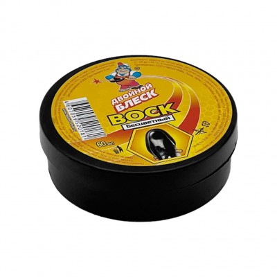 Воск для обуви «Двойной Блеск» бесцветный, 60 мл