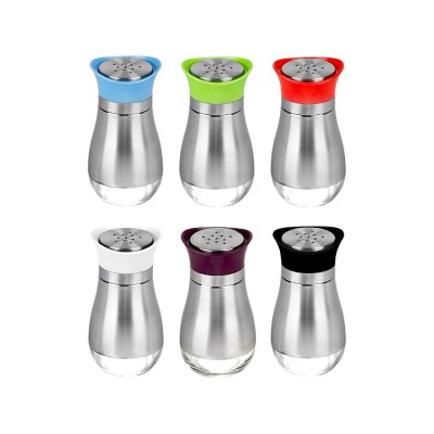 Солонка 10,5х5,2см, стекло, нерж.сталь