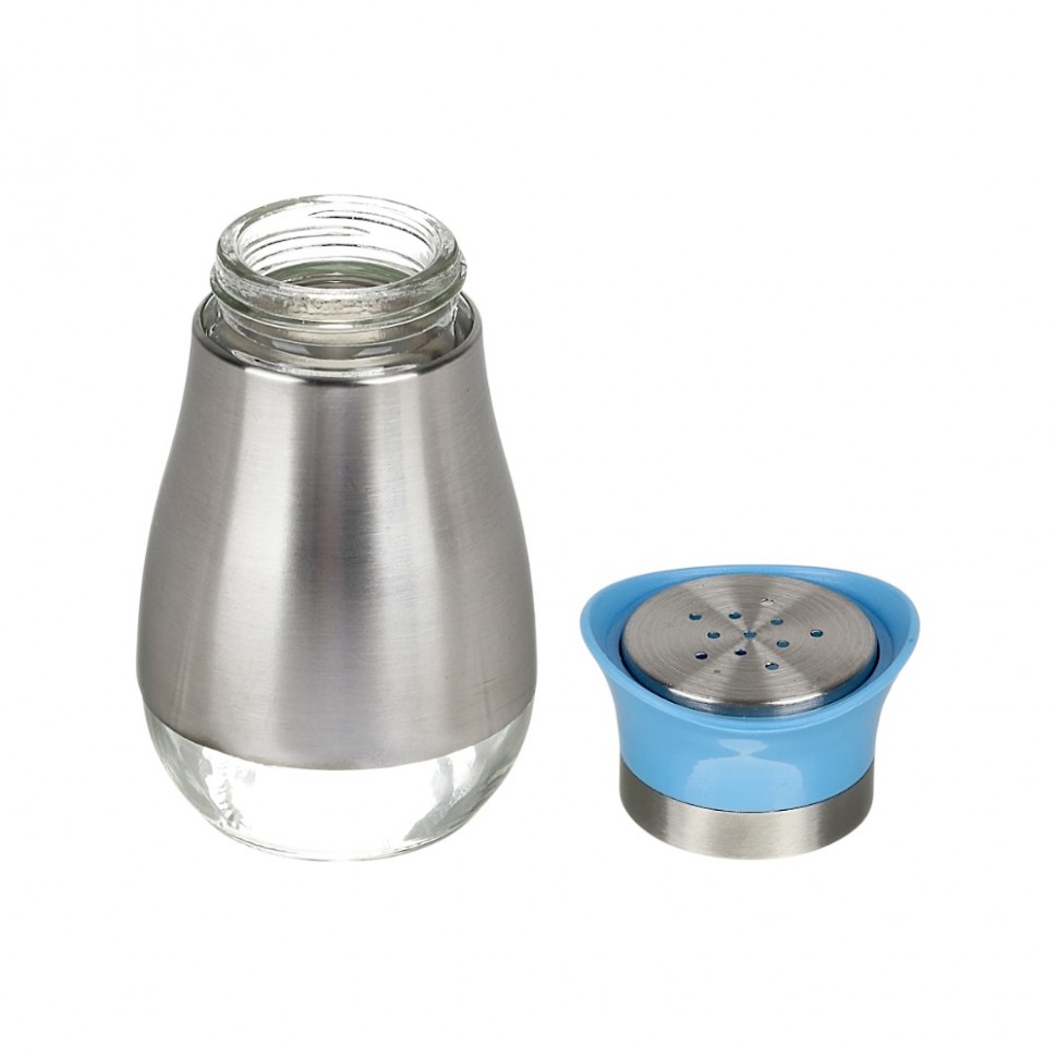 Солонка 10,5х5,2см, стекло, нерж.сталь