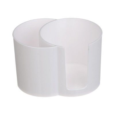 Органайзер для ватных дисков и палочек тм ЮНИLOOK, пластик, 9,5х6,5х6,5 см, белый