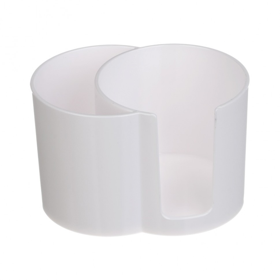 Органайзер для ватных дисков и палочек тм ЮНИLOOK, пластик, 9,5х6,5х6,5 см, белый