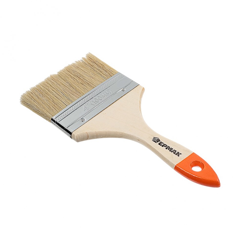 Кисть малярная плоская "Стандарт" нат. щетина 4" (100мм)