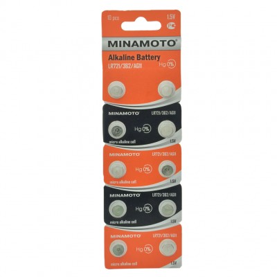 Батарейка Minamoto AG11/LR721/362, бл/10 