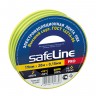 Изолента Safeline Pro, 19 мм, 20 м, 0.15 мкм, с  желто-зелёными полосами