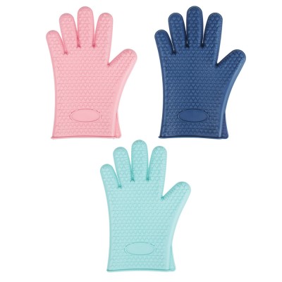 Перчатка силиконовая 26х19 см, 3 цвета Mix