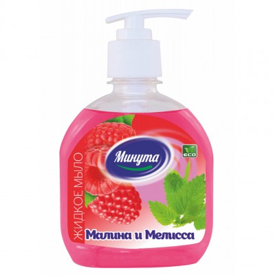 Крем-мыло «Минута» с дозатором, Малина и мелисса, 300 мл